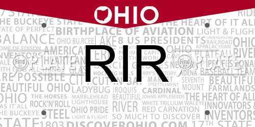 RIR Ohio License Plate