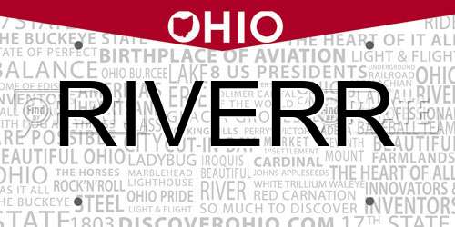 RIVERR Ohio License Plate