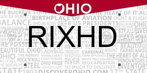 RIXHD Ohio License Plate