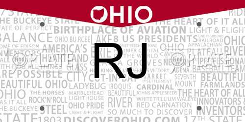 RJ Ohio License Plate