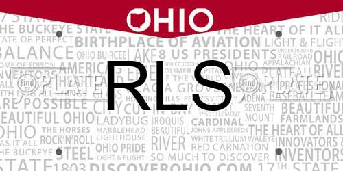 RLS Ohio License Plate
