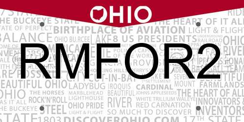 RMFOR2 Ohio License Plate