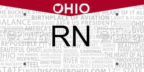 RN Ohio License Plate