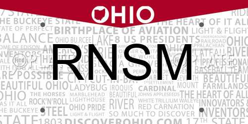 RNSM Ohio License Plate
