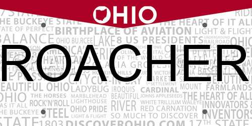 ROACHER Ohio License Plate