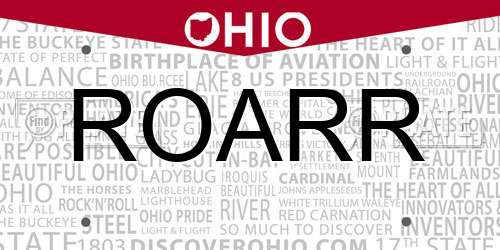 ROARR Ohio License Plate