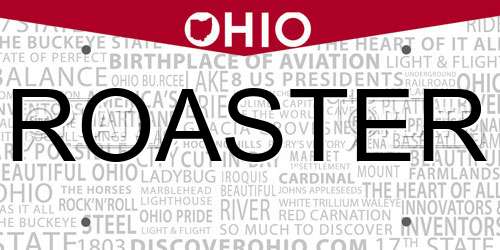 ROASTER Ohio License Plate