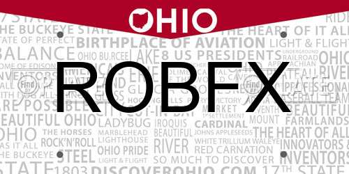 ROBFX Ohio License Plate