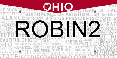 ROBIN2 Ohio License Plate