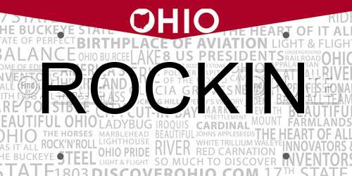 ROCKIN Ohio License Plate