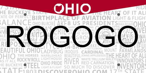 ROGOGO Ohio License Plate