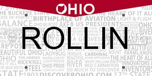 ROLLIN Ohio License Plate