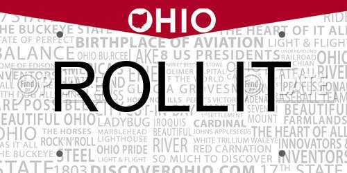 ROLLIT Ohio License Plate