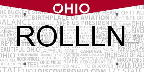 ROLLLN Ohio License Plate
