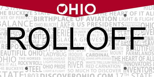 ROLLOFF Ohio License Plate