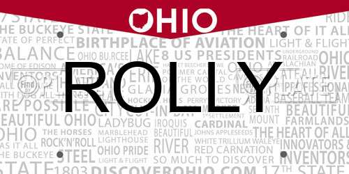 ROLLY Ohio License Plate