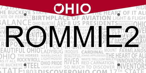 ROMMIE2 Ohio License Plate