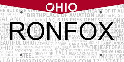 RONFOX Ohio License Plate