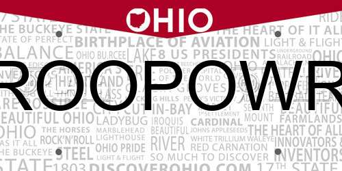 ROOPOWR Ohio License Plate