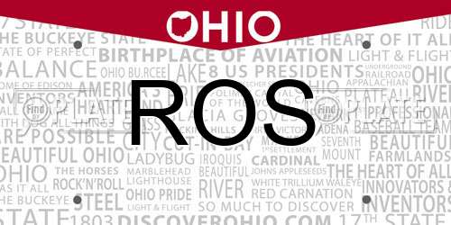 ROS Ohio License Plate