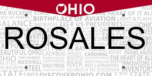 ROSALES Ohio License Plate