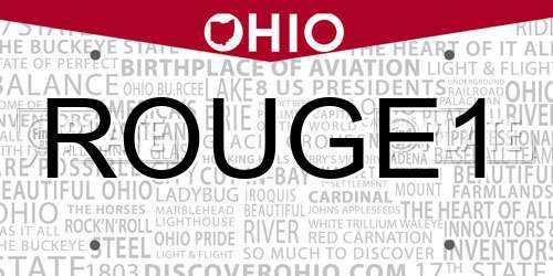ROUGE1 Ohio License Plate