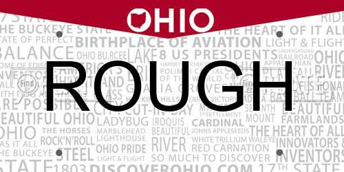 ROUGH Ohio License Plate