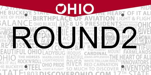 ROUND2 Ohio License Plate
