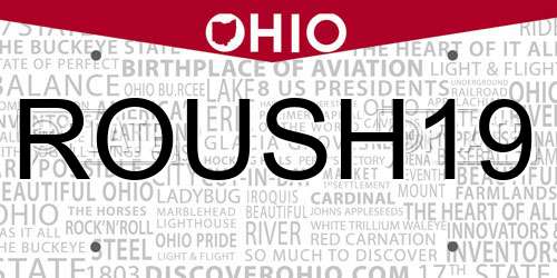 ROUSH19 Ohio License Plate