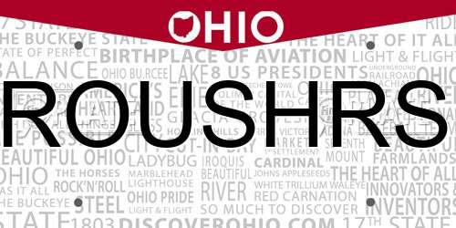 ROUSHRS Ohio License Plate