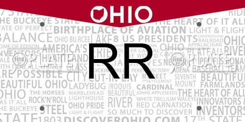 RR Ohio License Plate