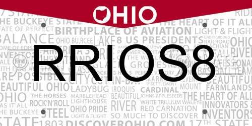 RRIOS8 Ohio License Plate