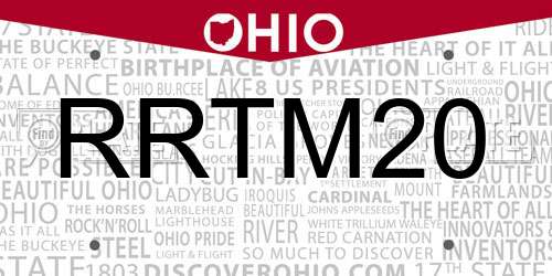 RRTM20 Ohio License Plate