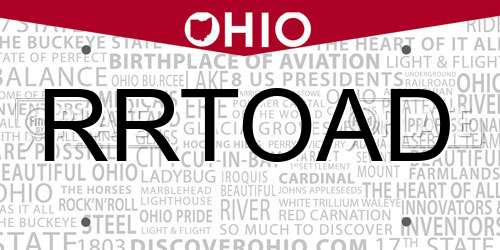 RRTOAD Ohio License Plate