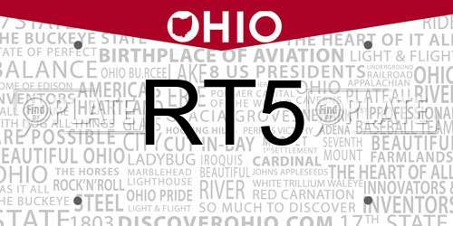 RT5 Ohio License Plate