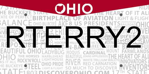 RTERRY2 Ohio License Plate