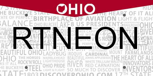 RTNEON Ohio License Plate
