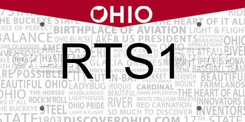 RTS1 Ohio License Plate