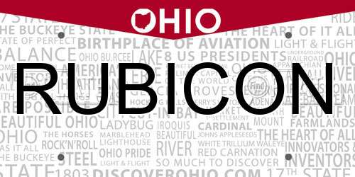 RUBICON Ohio License Plate