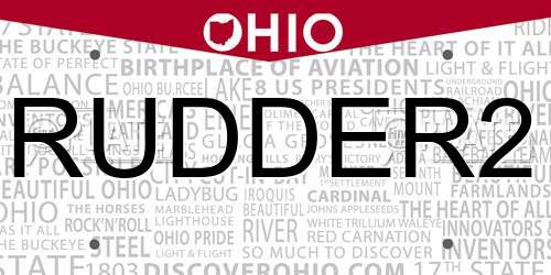 RUDDER2 Ohio License Plate