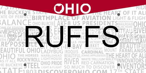RUFFS Ohio License Plate