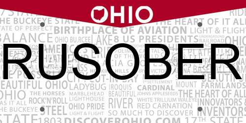 RUSOBER Ohio License Plate