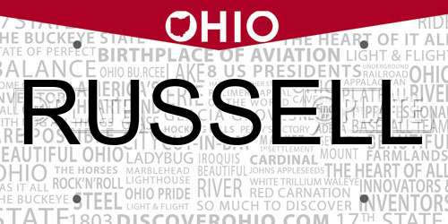 RUSSELL Ohio License Plate