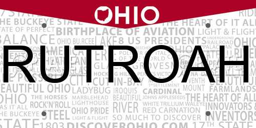 RUTROAH Ohio License Plate