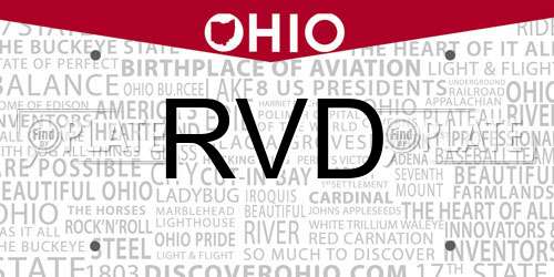 RVD Ohio License Plate