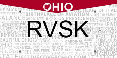 RVSK Ohio License Plate