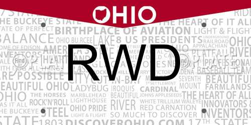 RWD Ohio License Plate