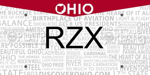 RZX Ohio License Plate