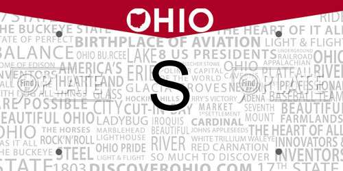 S Ohio License Plate