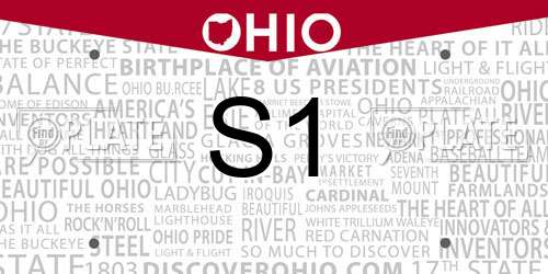S1 Ohio License Plate